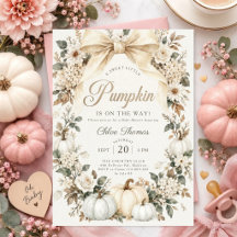 A Sweet Little Pumpkin Baby Shower Invitation | Ne