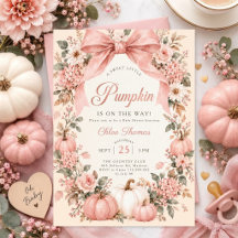 A Sweet Little Pumpkin Baby Shower Invitation | Pi
