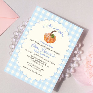 A sweet Little Pumpkin is on the way baby shower  Invitation
