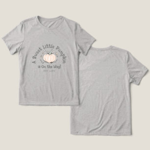 A Sweet Little Pumpkin is On the Way Mommy to Be Tri-Blend Shirt