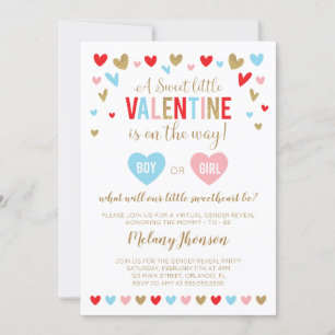 A Sweet little VALENTINE Gender Reveal Invitation
