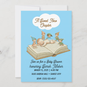 A Sweet New Chapter Storybook Baby Shower Invitati Invitation