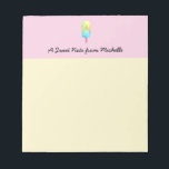A sweet note personalized name popsicle watercolor<br><div class="desc">Personalized colourful and fun popsicle watercolor design notepad. I painted popsicles in the summer decided a "Sweet Note" notepad can use this artwork. Enjoy!</div>