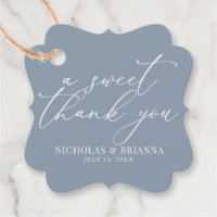 A Sweet Thank You Dusty Blue Classic Wedding