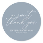 A Sweet Thank You Dusty Blue Classic Wedding