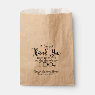 A Sweet Thank You Favour Bags, Wedding Favours Bag
