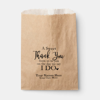 A Sweet Thank You Favour Bags, Wedding Favours Bag