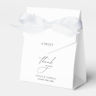 A Sweet Thank You Minimal Wedding Favor Box
