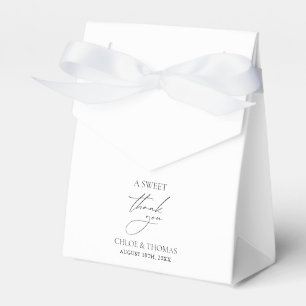 A Sweet Thank You Minimal Wedding Favor Box