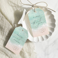 A Sweet Thank You Modern Script Sand Hearts Beach