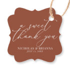 A Sweet Thank You Terracotta Burnt Orange Wedding