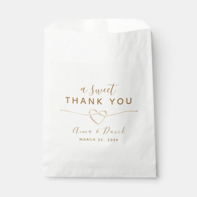 A Sweet Thank You Wedding Favour Bag (Front)