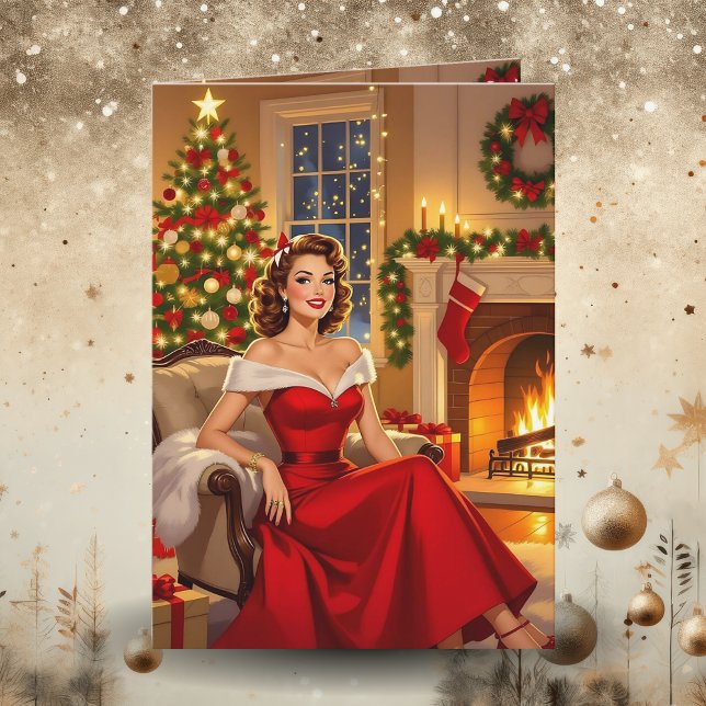 A Sweet Vintage Christmas Personalized Holiday Card (Creator Uploaded)