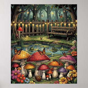 A Sweet Whimsical Cottagecore Illustration Poster