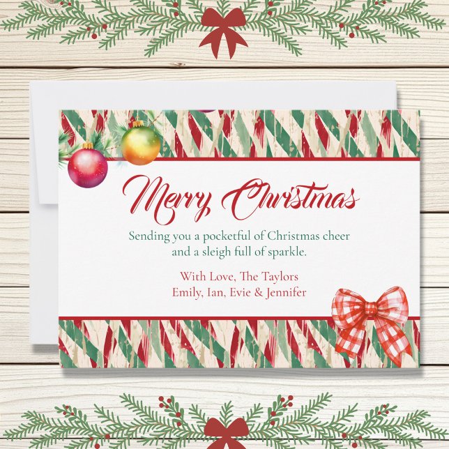 A Sweet Whimsical Personalized Photo Christmas Holiday Card (Creator Uploaded)