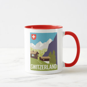A Switzerland Travel Poster Mug