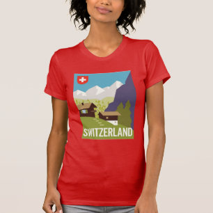 A Switzerland Travel Poster T-Shirt