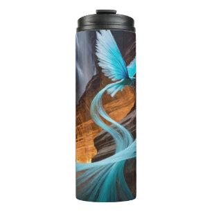 a sylph riding air currents through canyons thermal tumbler