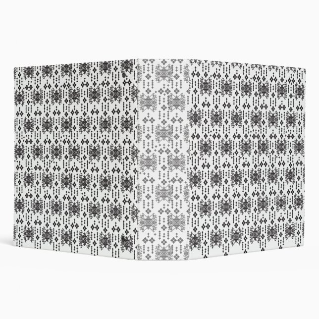 A symmetrical monochrome design featuring intricat binder (Background)
