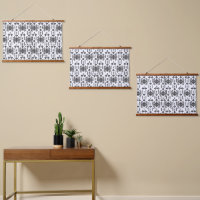 A symmetrical monochrome design featuring intricat