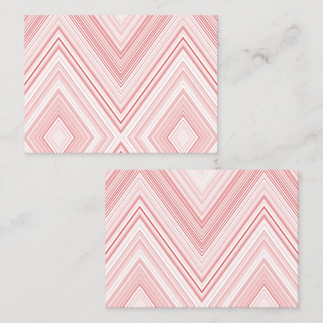  A symmetrical pattern featuring red and pink moti Appointment Card (Front/Back)