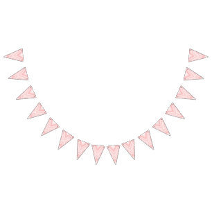 A symmetrical pattern featuring red and pink moti Bunting Flags