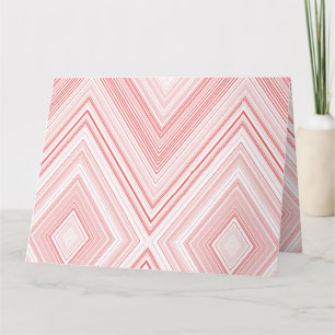 A symmetrical pattern featuring red and pink moti Card
