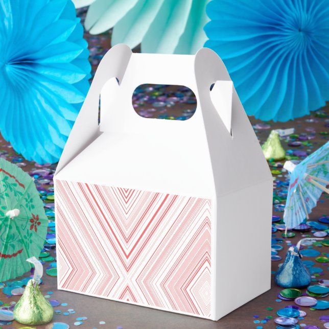  A symmetrical pattern featuring red and pink moti Favor Box (Party)