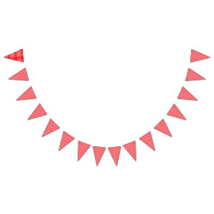 A symmetrical pattern featuring red, orange, and p bunting flags