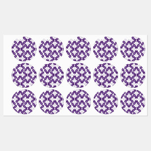 A symmetrical pattern featuring white and purple m