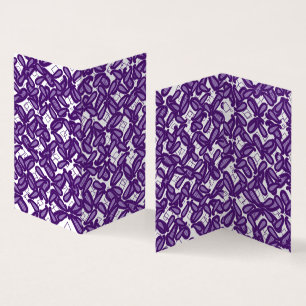 A symmetrical pattern featuring white and purple m