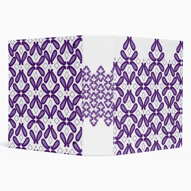 A symmetrical pattern featuring white and purple m binder (Background)