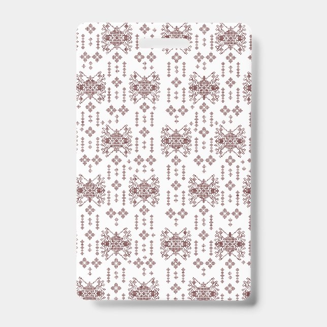 A symmetrical white wrapping paper featuring a rep badge (Front)