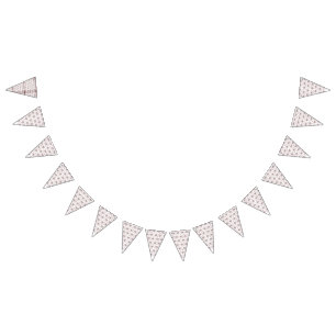 A symmetrical white wrapping paper featuring a rep bunting flags