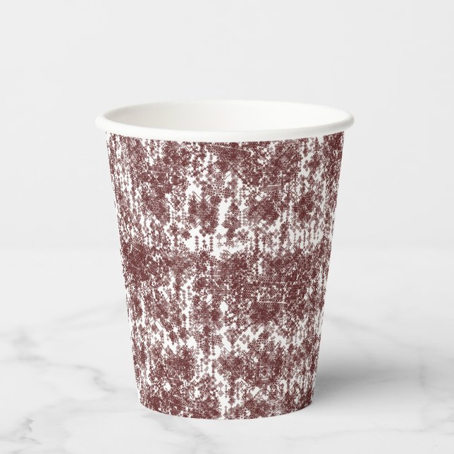 A symmetrical white wrapping paper featuring a rep paper cups (Front)