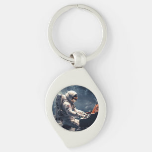 A Symphony for the Stars   Astronaut Piano on Moon Keychain