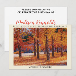 A Symphony of Autumn Colours  Invitation