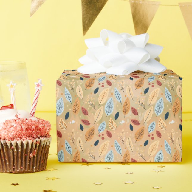 A SYMPHONY OF COLORS AND LEAVES WRAPPING PAPER (Birthday Party)