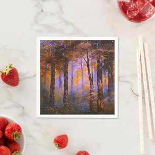 A Symphony of Leaves - Woodland Landscape Napkin
