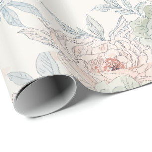 A symphony of song and petals pattern wrapping paper