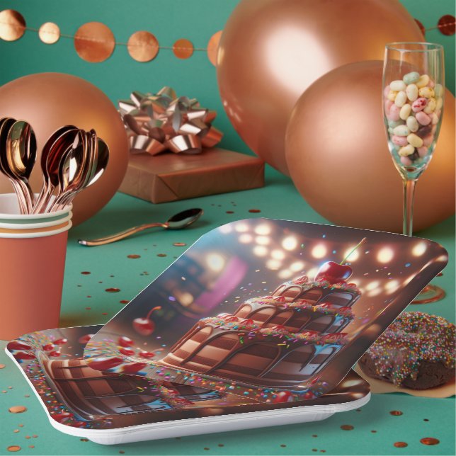 A Symphony of Sweetness Paper Plate (Multi)