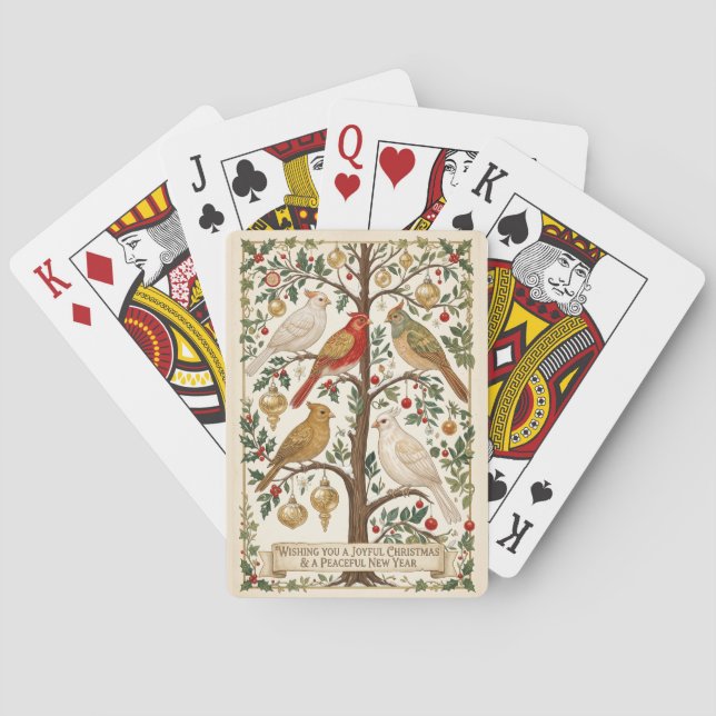 A Symphony of Winter Wings Playing Cards (Back)