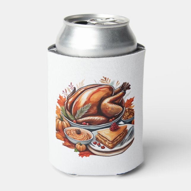 A Table Full of Gratitude Classic T-Shirt Can Cooler (Can Front)