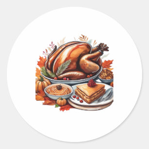 A Table Full of Gratitude Classic T-Shirt Classic Round Sticker