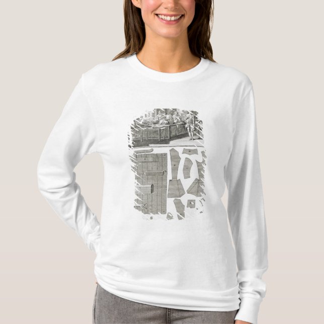 A tailor's workshop and patterns, from the 'Encycl T-Shirt (Front)