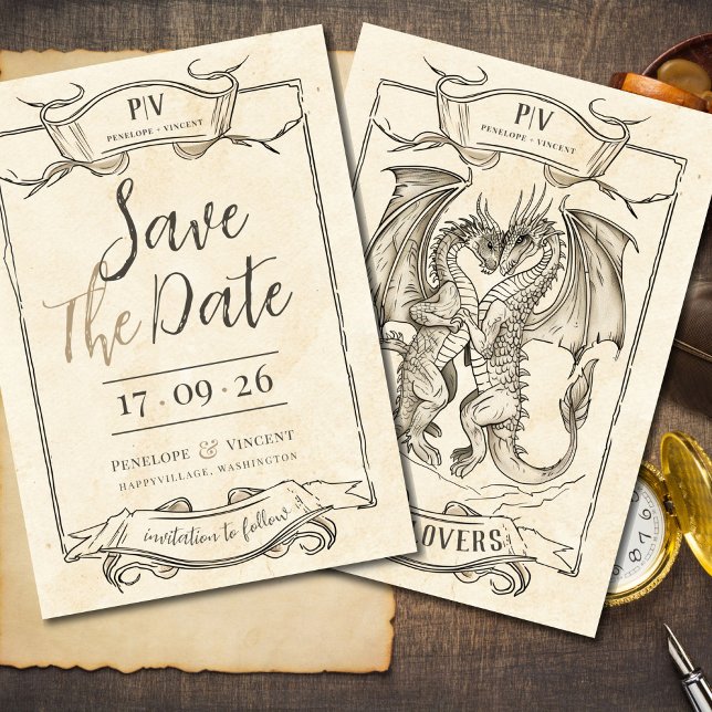 A Tale of Dragon Love Save the Date Invitation (Creator Uploaded)