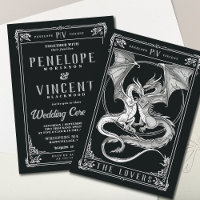 A Tale of Dragon Love | Tarot Wedding Invitation
