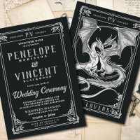 A Tale of Dragon Love | Tarot Wedding Invitation