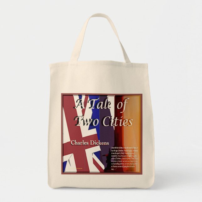 A Tale of Two Cities text Tote Bag (Front)