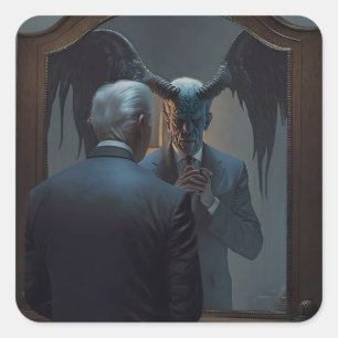 A Tale of Two Joes: Joe Biden Meets His Alter Ego  Square Sticker